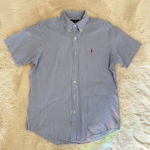 Ralph Lauren Blue Gingham Button-Down Shirt